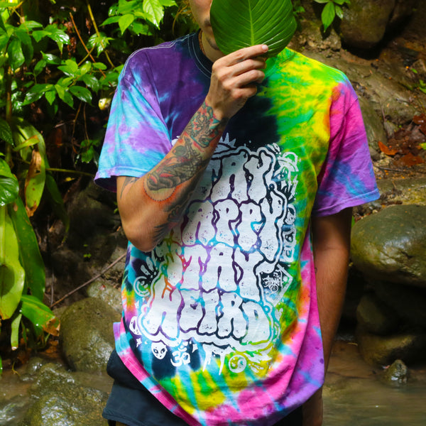 RAINBOW TIE DYE HOODIE - SHSW FLOWERS SALE!! – StayHappyStayWeird