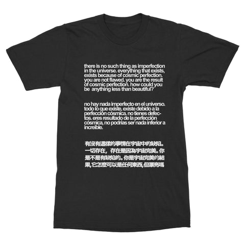 Cosmic Beauty Poem - White or Black Shirt   SALE!!