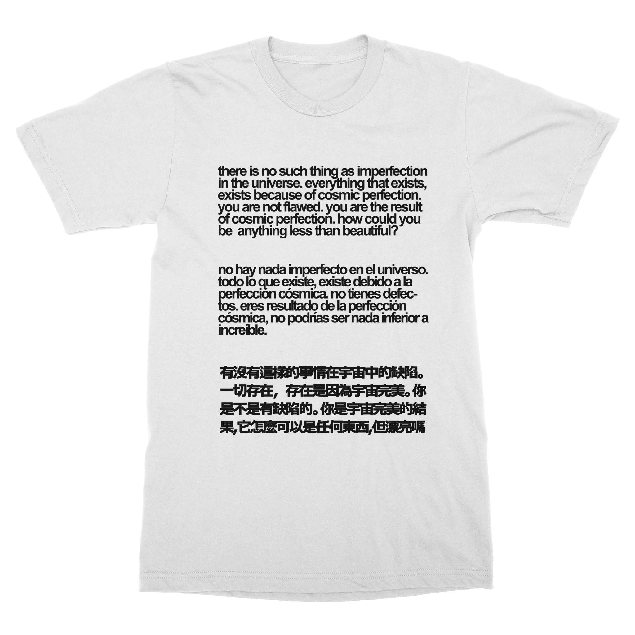 Cosmic Beauty Poem - White or Black Shirt SALE!!