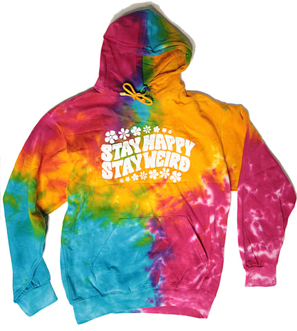 RAINBOW TIE DYE HOODIE - SHSW FLOWERS  SALE!!