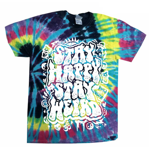 Stay Happy Stay Weird - Flashback Tie-Dye Shirt