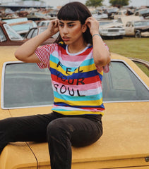 Feel Your Soul - Colorful Stripe T-Shirt