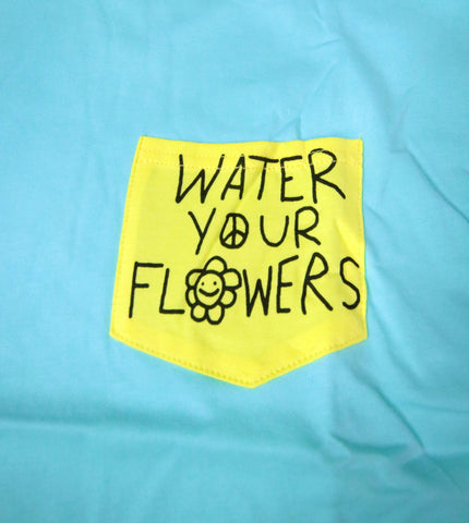 Water Your Flowers - Pastel Pocket T-shirt  SALE!