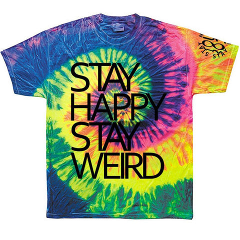 Stay Happy Stay Weird - Neon Rainbow Shirt