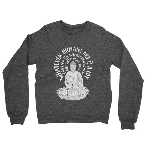 Humans Pretending - Heathered Black Crew Sweatshirt